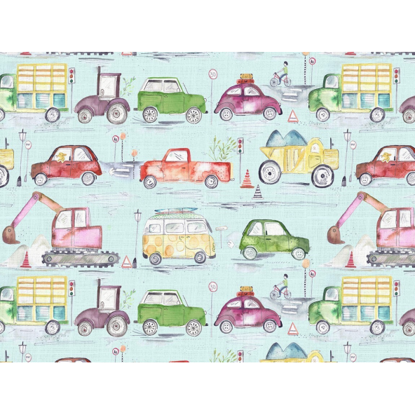 Image of traffic jam dusk by Voyage