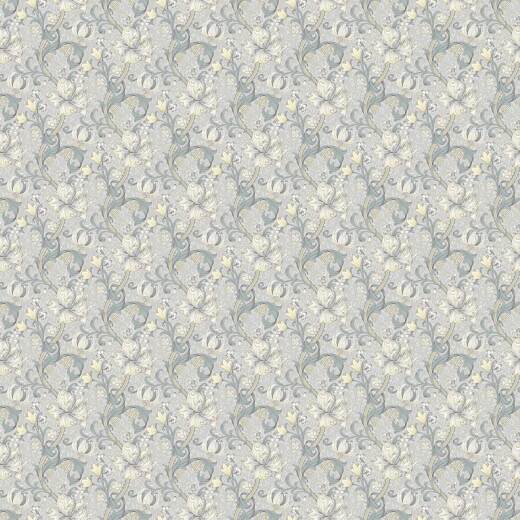 Golden Lily Slate Dove Fabric