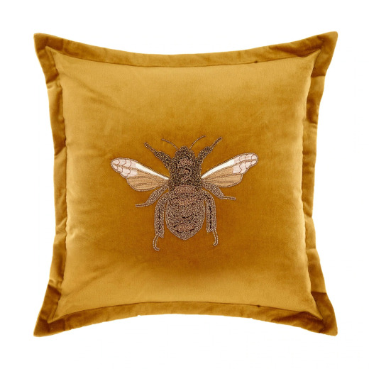 Layla Mustard Velvet Cushion