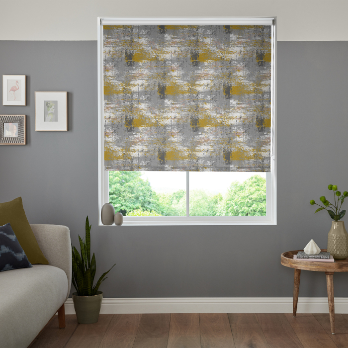 Abstract Gold Blackout Eve Electric Roller Blind