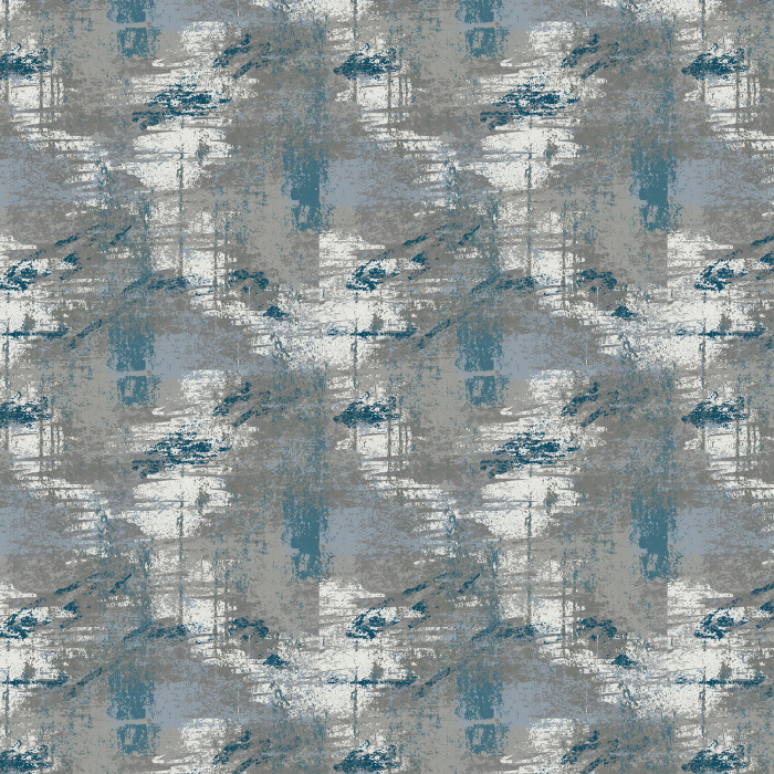 Abstract Teal Blackout Fabric Sample