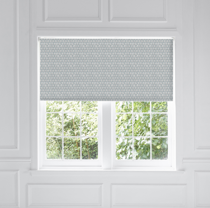 Roller Blind in Corsica Blackout Duck Egg