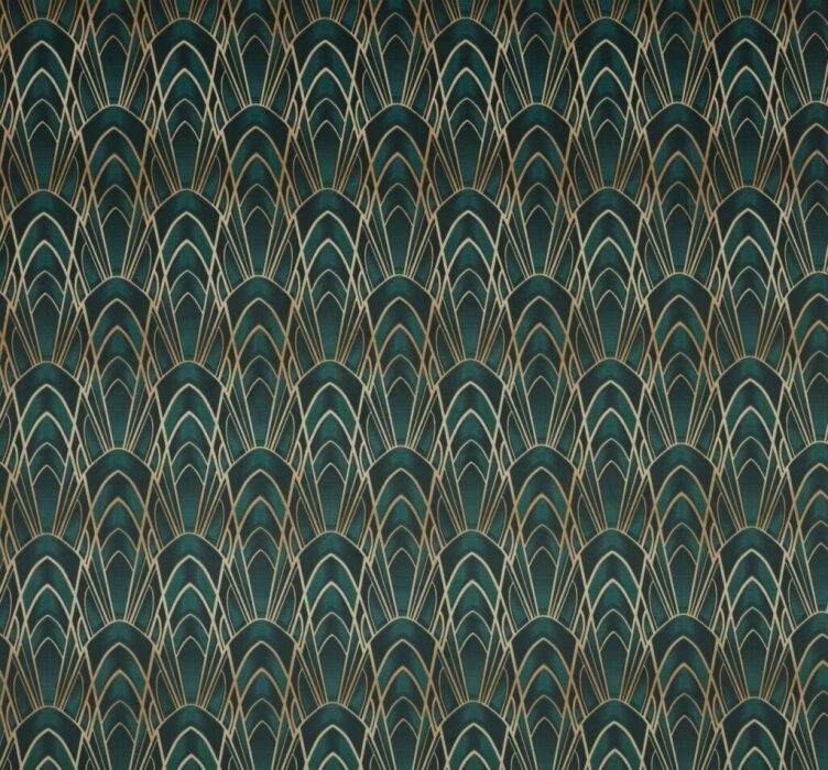 Delaunay Emerald Fabric by Ashley Wilde