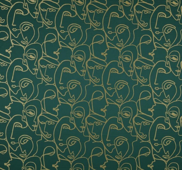 Henri Emerald Fabric by Ashley Wilde
