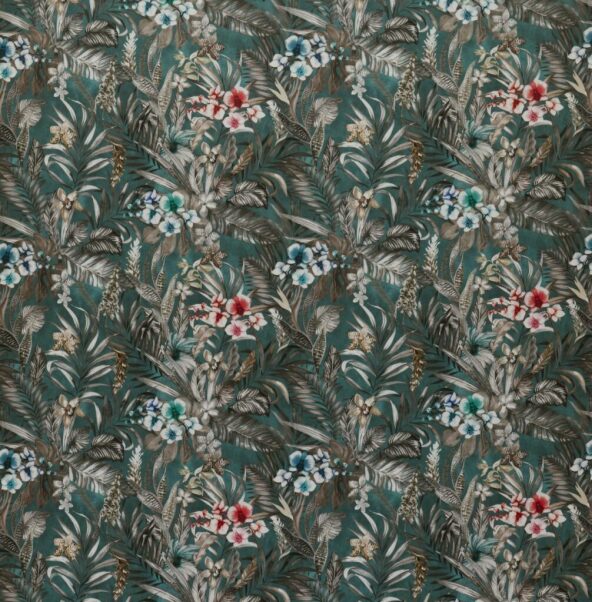 Kew Teal Fabric by Ashley Wilde