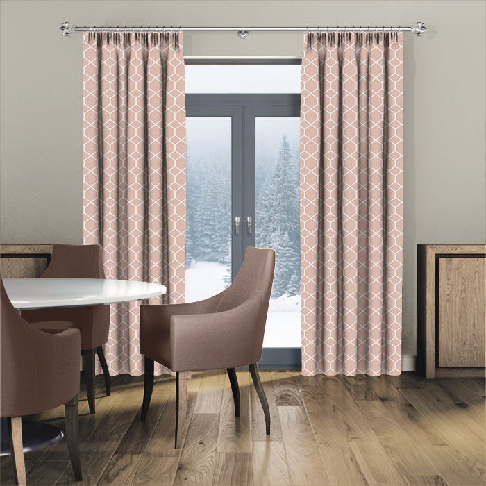 Curtains in Kibale Blush by iLiv