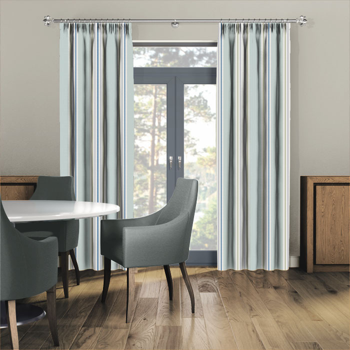 Curtains in Maine Aqua by iLiv