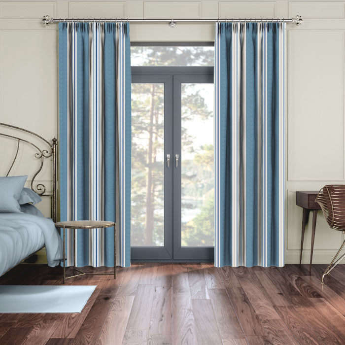 Curtains in Maine Kingfisher by iLiv