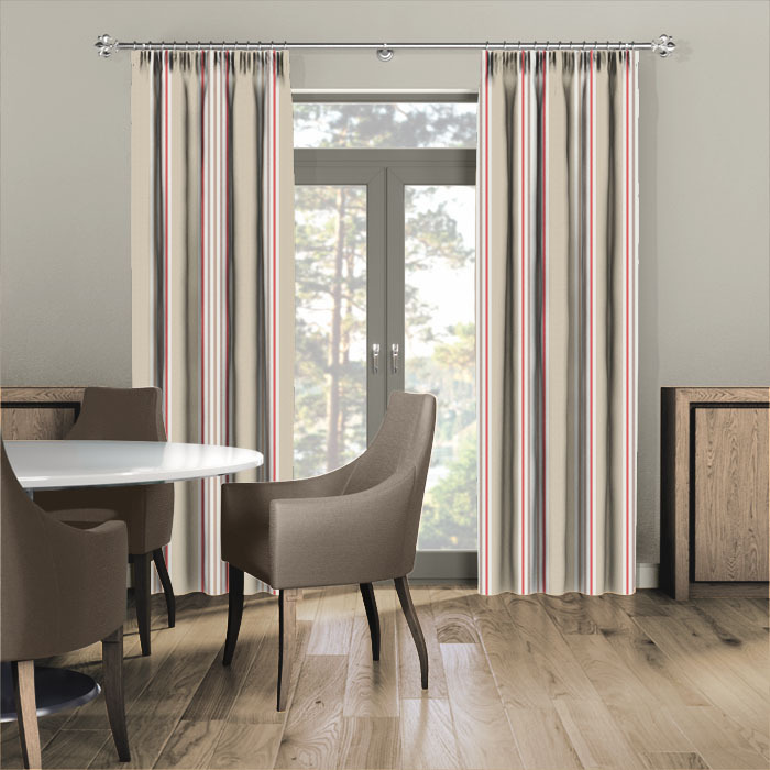 Curtains in Maine Raspberry by iLiv