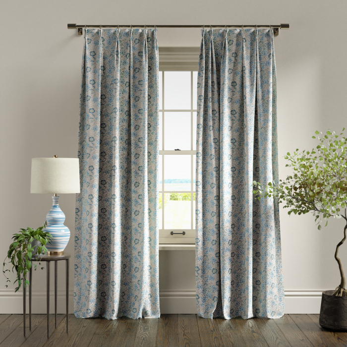Curtains in Mallow Denim Ivory