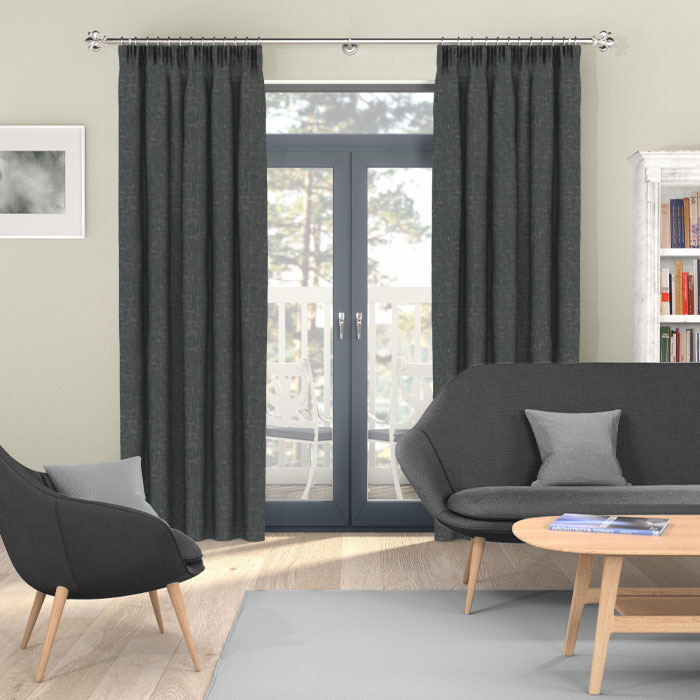 Curtains in Muse Charcoal by iLiv