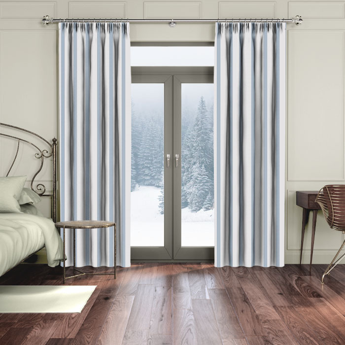 Curtains in Newport Kingfisher by iLiv