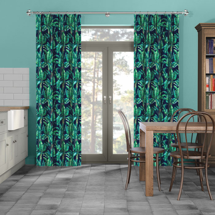 Curtains in Valdivian Midnight by Chatham Glyn