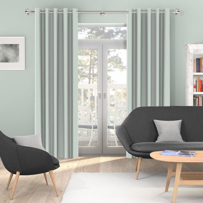 Curtains in Waterbury Aqua by iLiv