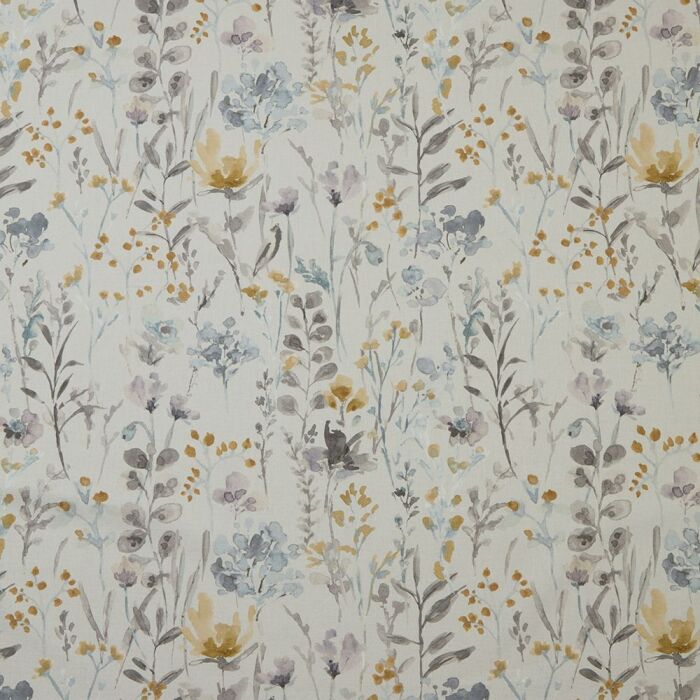 Wild Flowers Cornflower Fabric by iLiv
