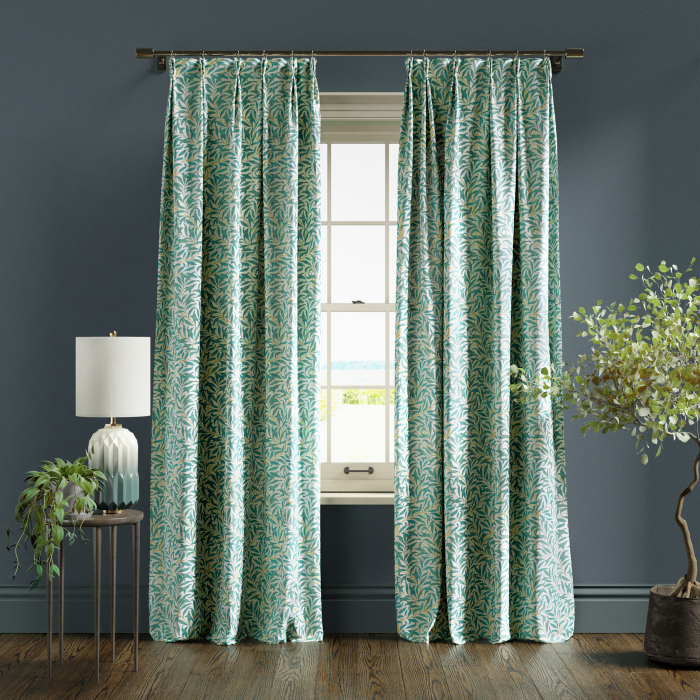 Curtains in Willow Boughs Teal