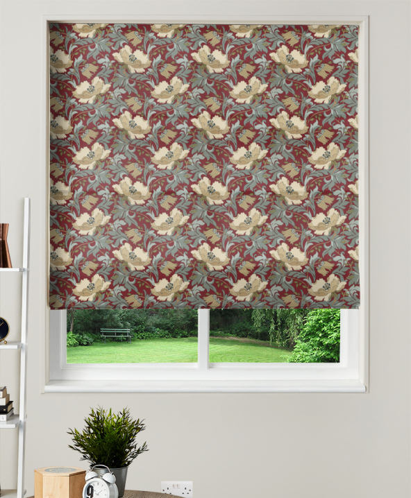 Electric Roman Blind Art Deco Cherry