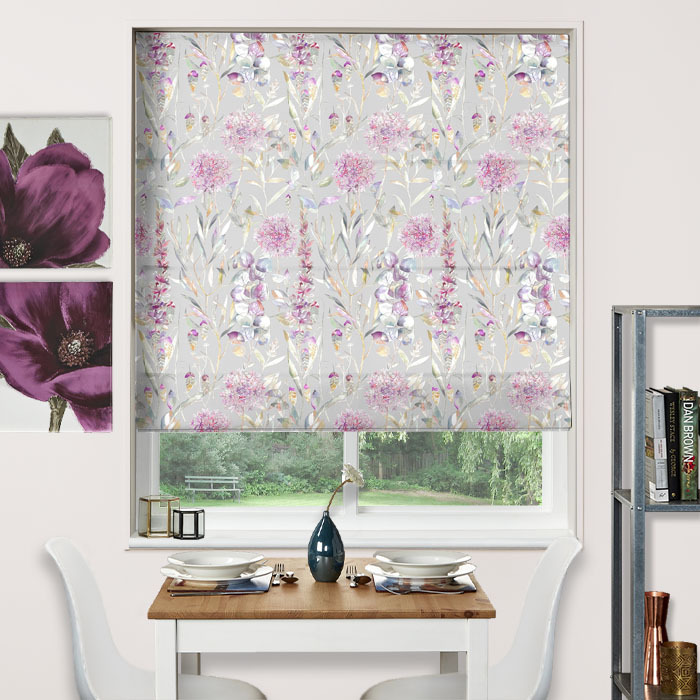 Electric Roman Blind Carneum Raspberry