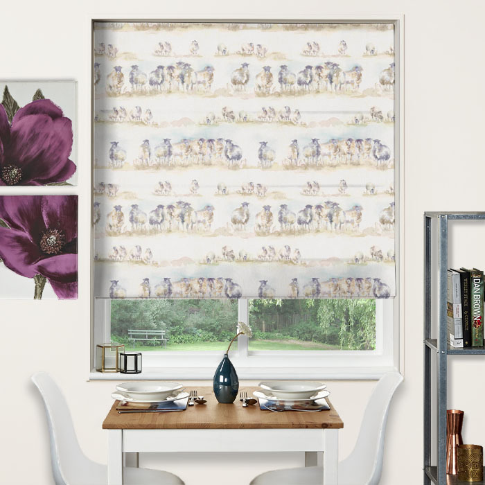 Electric Roman Blind Come By Linen