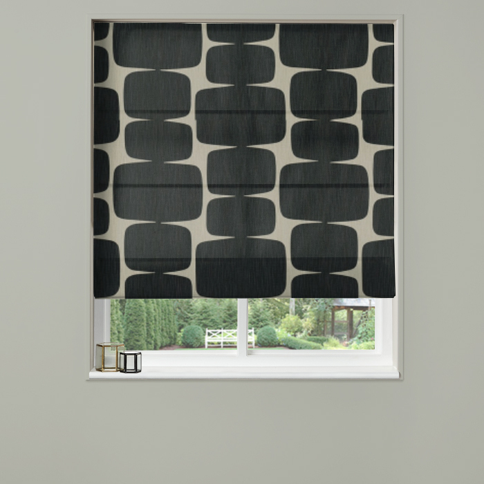 Electric Roman Blind Lohko Liquorice Hemp