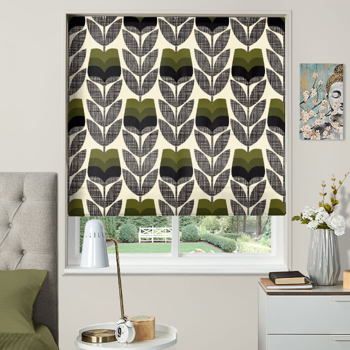 Electric Roman Blind Rosebud Moss
