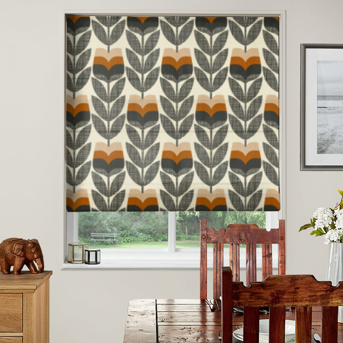 Electric Roman Blind Rosebud Orange