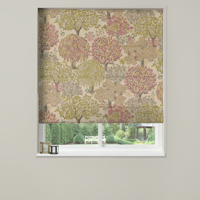 Electric Roman Blind Tatton Autumn