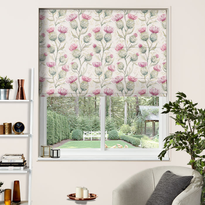 Electric Roman Blind Thistle Glen Summer