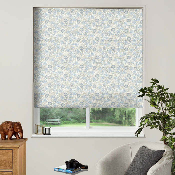MotionBlind Roman Blind in Mallow Denim Ivory by Clarke And Clarke