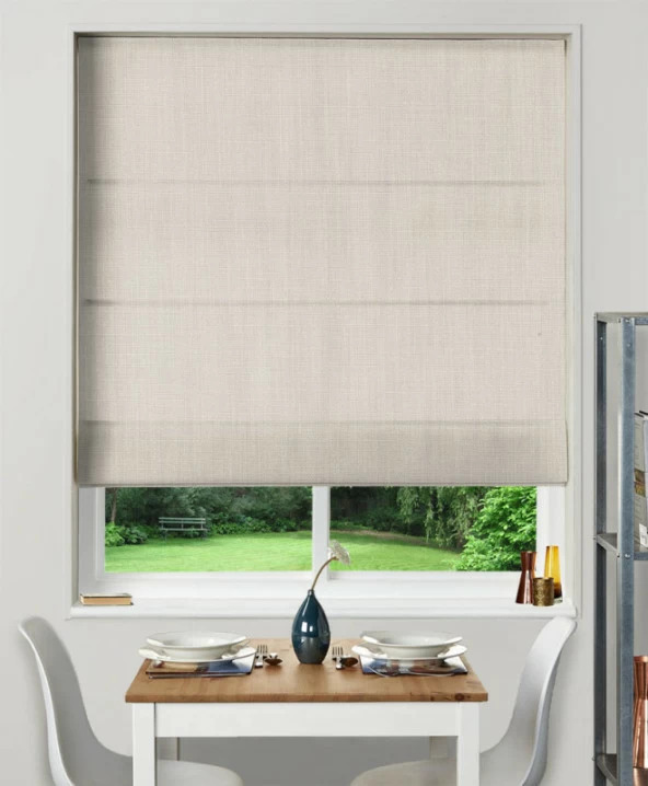 Electric Roman Blind in Rio Linen