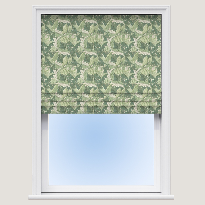 Acanthus Apple Sage Roman Blind