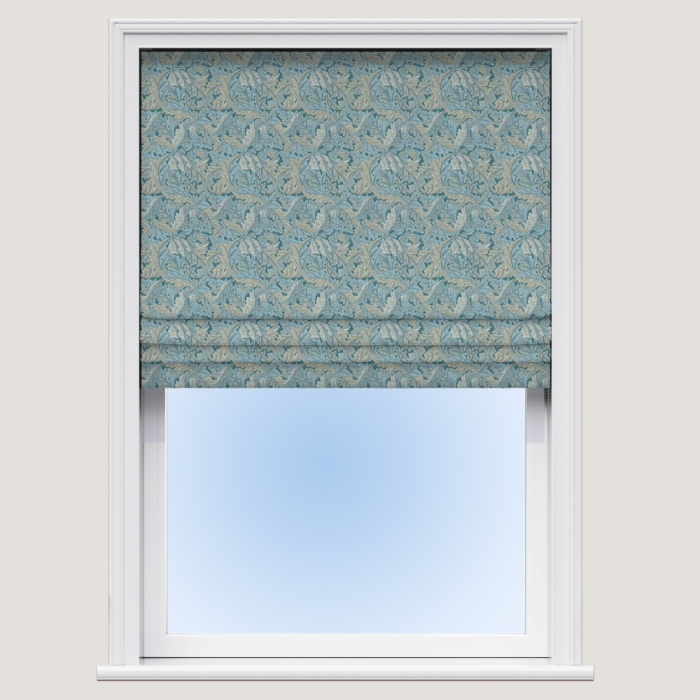 Acanthus Denim Roman Blind