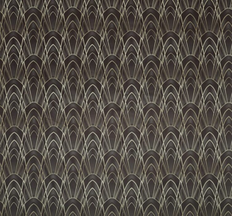 Delaunay Graphite Fabric by Ashley Wilde