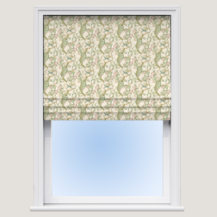 Golden Lily Linen Blush Roman Blind