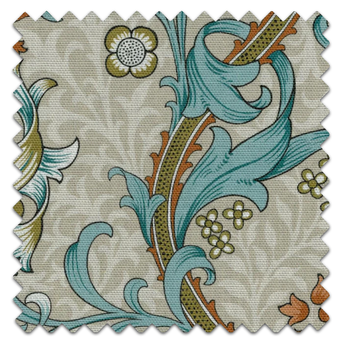 Swatch of Golden Lily Linen Teal