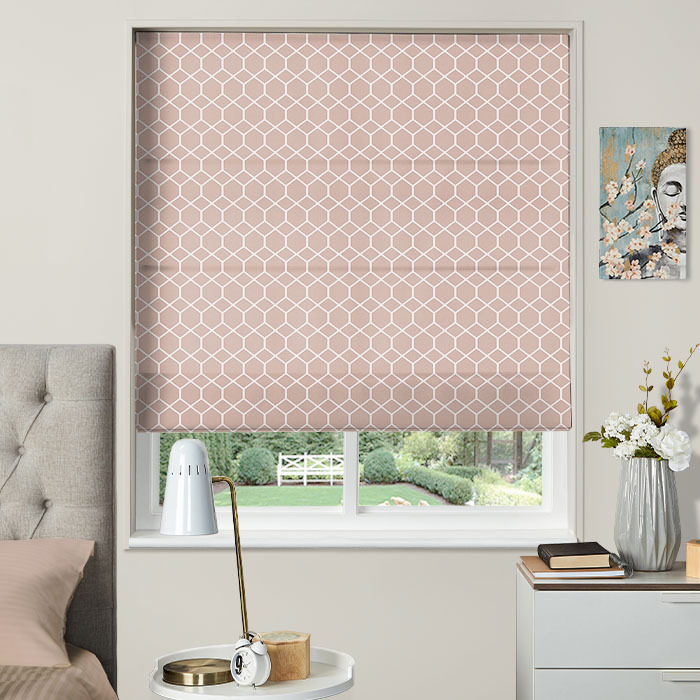Roman Blind in Kibale Blush by iLiv
