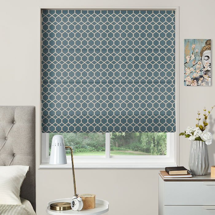 Roman Blind in Kibale Peacock by iLiv