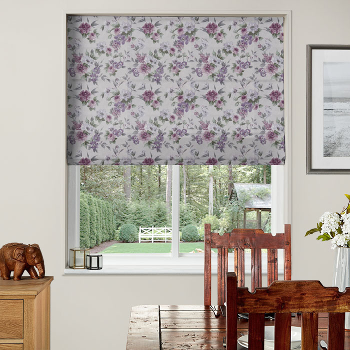 Roman Blind in Lyndhurst Heather by iLiv