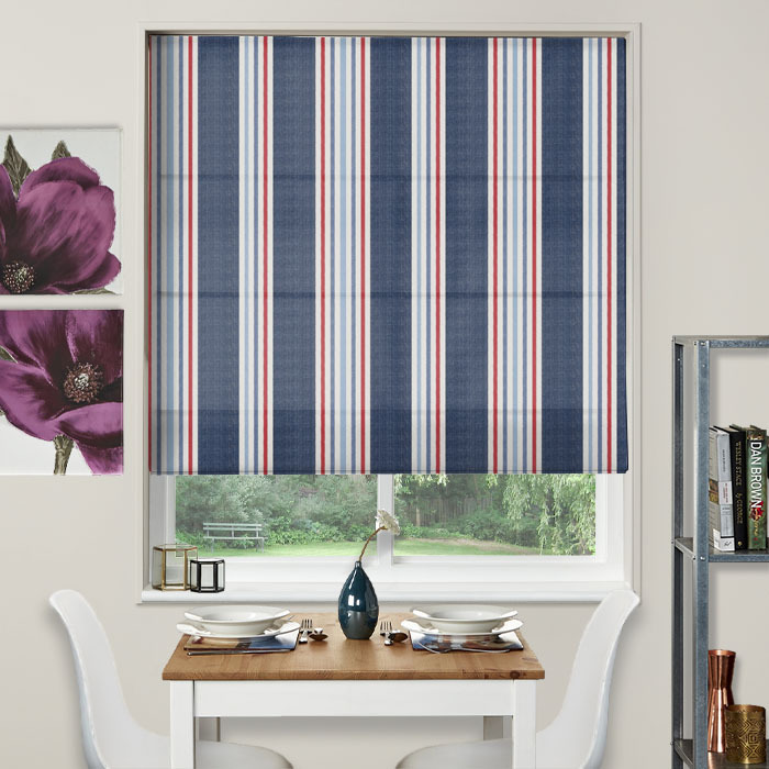 Roman Blind in Maine Nautical by iLiv