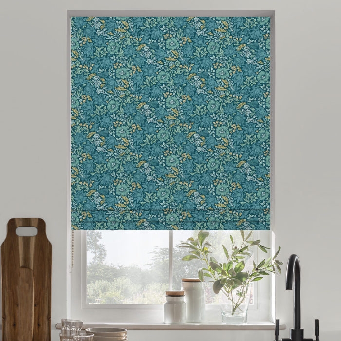 Roman Blind in Mallow Teal