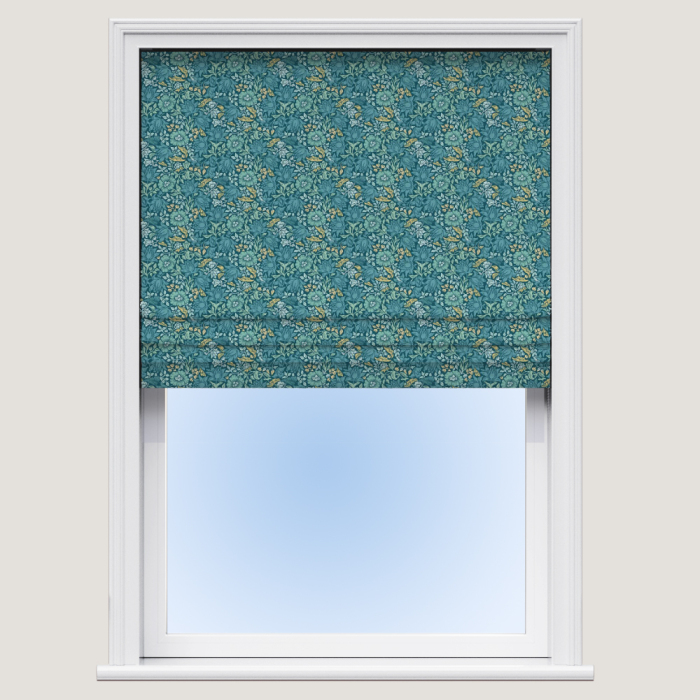Mallow Teal Roman Blind