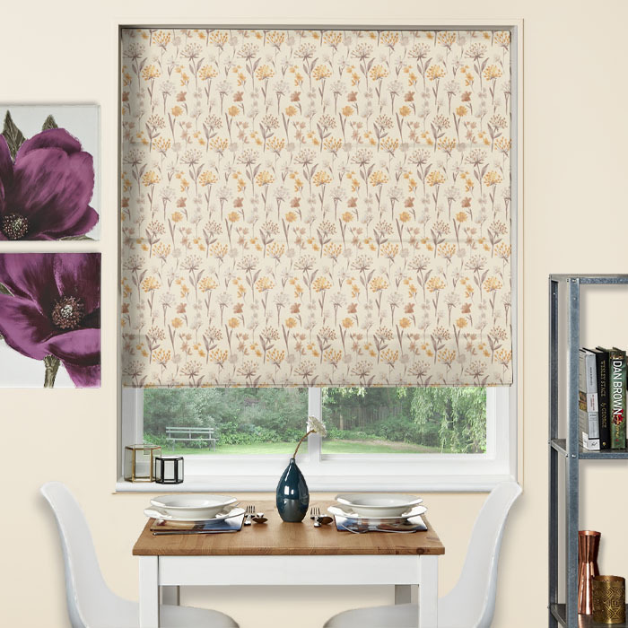 Roman Blind in Moorhouse Ochre by iLiv