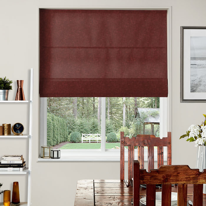 Roman Blind in Muse Bordeaux by iLiv