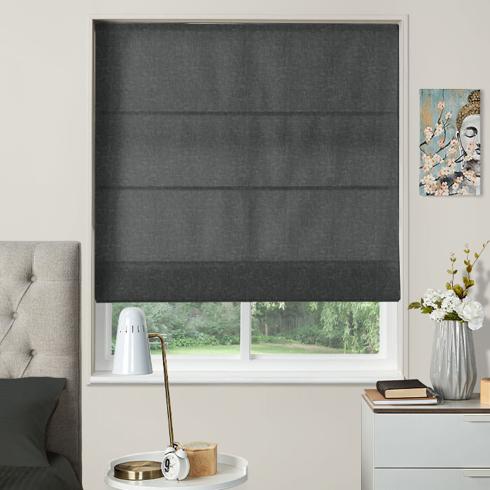 Roman Blind in Muse Charcoal by iLiv