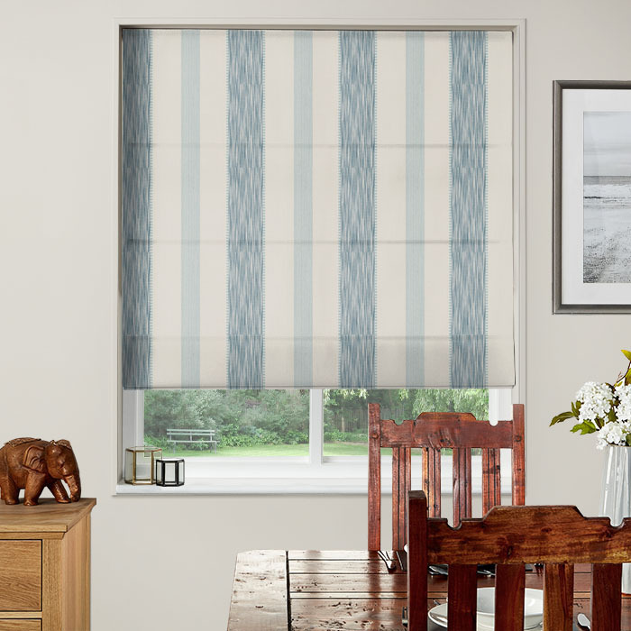 Roman Blind in Portland Aqua by iLiv