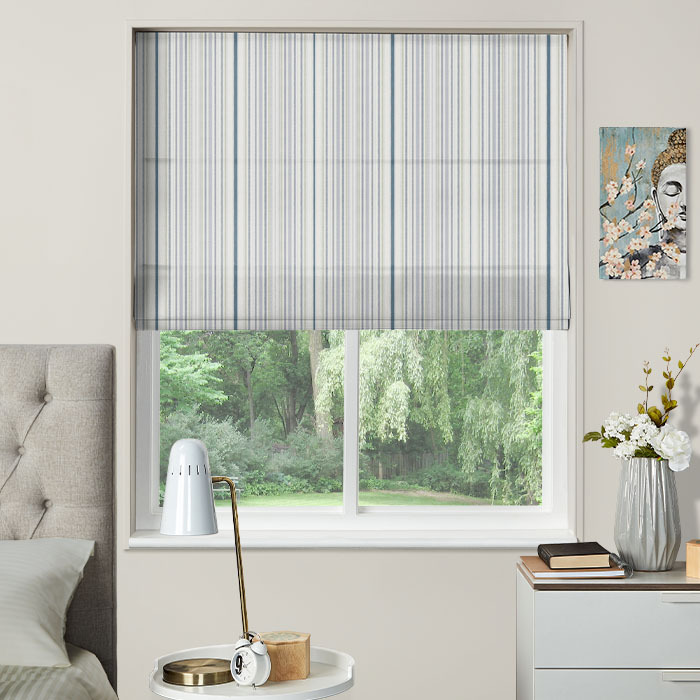 Roman Blind in Somerville Aqua by iLiv