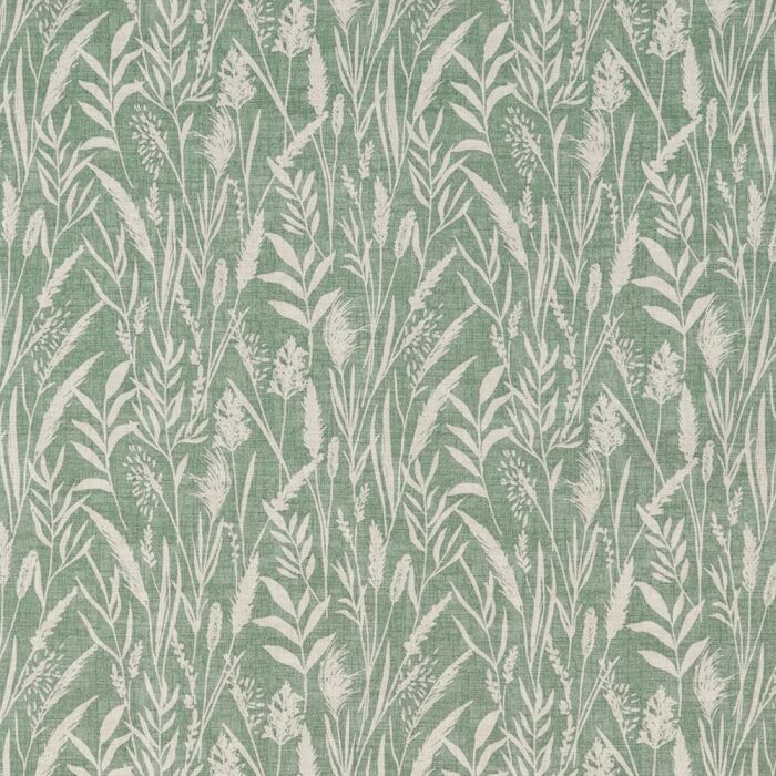 Wild Grasses Jade Fabric by iLiv