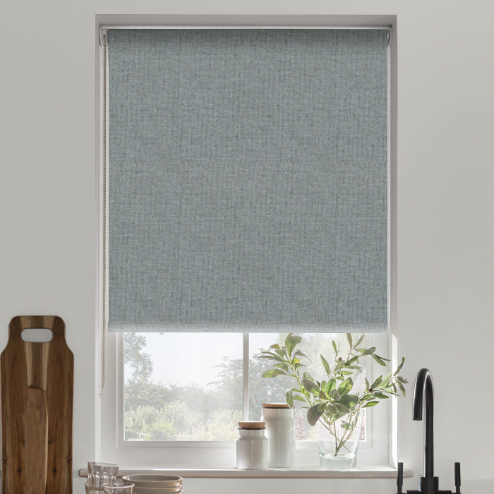 Eve Roller Blind in Stonewash Blackout Concrete