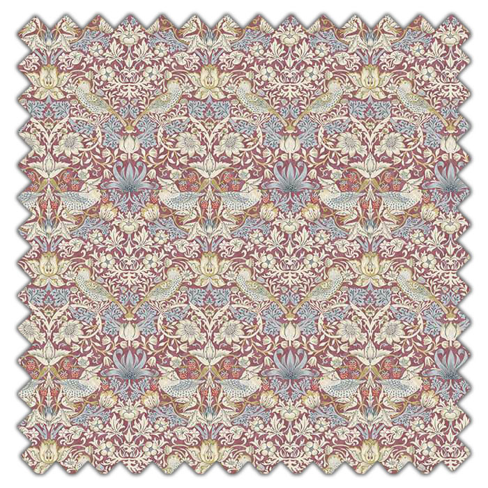 Swatch of Strawberry Thief Plum by Clarke And Clarke