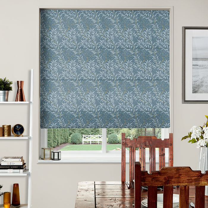 MotionBlind Roman Blind in Willow Boughs Denim by Clarke And Clarke